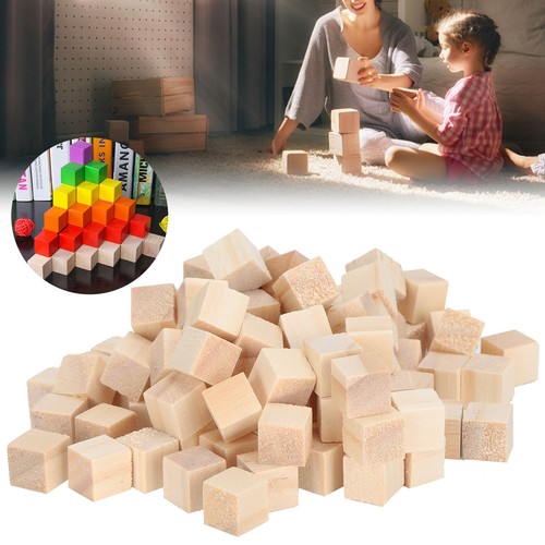 100pcs wooden cubes pine - wooden,