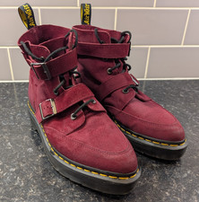 Dr. Martens Men's Boots UK Size 8 Red Soft Suede Masha Style. EU 42 US 10 Unisex