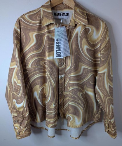 Neon nylon brown swirl - brown, over