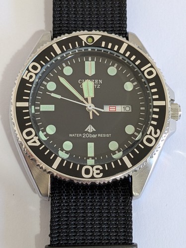 Vintage citizen black diver - vintage,