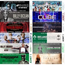 PERSONALISED Concert Ticket (Physical laminated ticket) Custom Event ticket