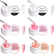 Builder Gel Set - Nail Extension Kit with 6 Colors for Thicker, Stronger Nails -