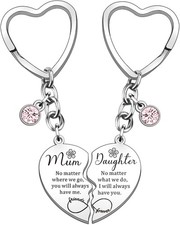 2 Pcs Mother Daughter Heart