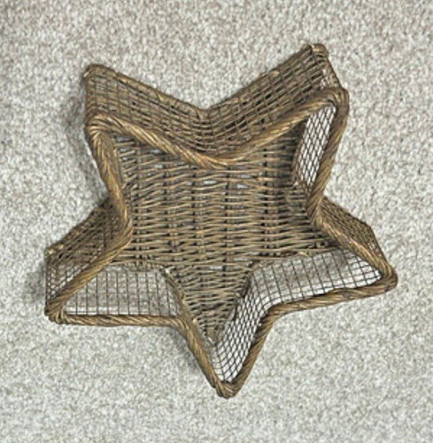 Star shaped wicker basket - star,
