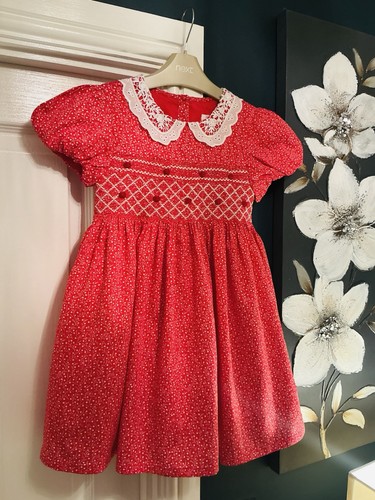 Girls ruby red smocked - girls’,