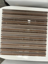 Brown Glass/Ceramic Strips Mosaic Tile Sheet