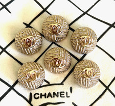 CHANEL Vintage Gold Metal Button  23mm (Set of 6)
