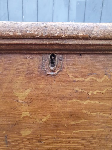Antique pine coffer chest - antique,
