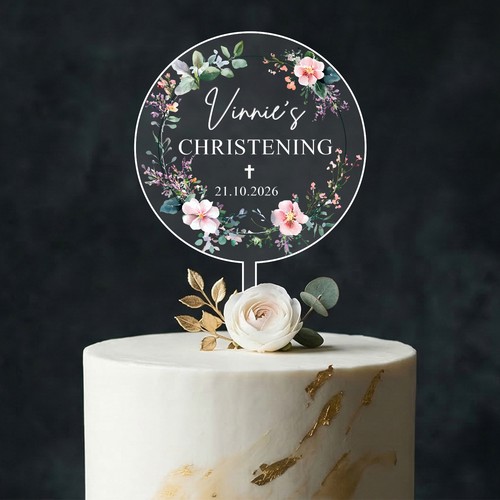 Personalised christening cake - personalised,