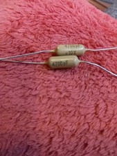 2x Mullard mustard capacitors