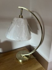 Laura Ashley Noah Table Lamp Base & Shade Antique Brass NEW