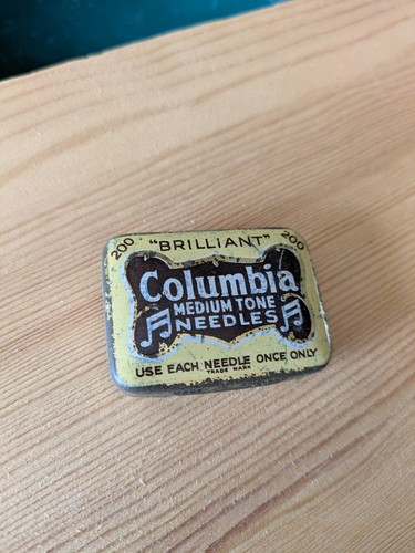 Gramophone needle tin complete - gramophone,