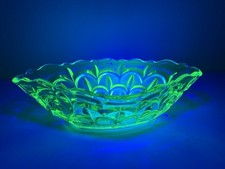 Uranium Glass Bowl Dish Green