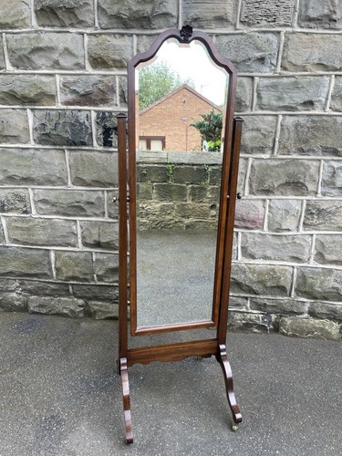 Antique walnut cheval dressing - antique,