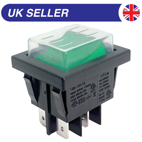 Green rocker switch with - switch,