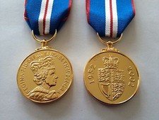 Queens Golden Jubilee Medal, Full Size, 2002, Ribbon, Army, Military, Police