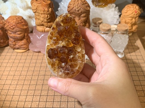 Natural citrine geode quartz - natural,