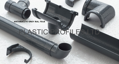 Grey plastic half round - plastic,