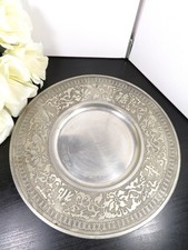 Selangor Pewter Decorative Plate With With Engraved Or Embossed Design
