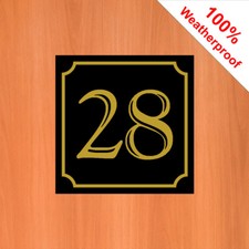 3" House Number Sticker – Weatherproof Self-Adhesive Vinyl (All Numbers)