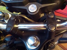 Honda CB250N CB400N SuperDream Handlebar Satin Black Allen Bolt Caps x 4        