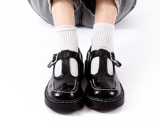 NEW TUK Brand Womens Size 6 EU 37 Black Patent Leather T-Bar Mary Jane Shoes