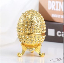 Blue Netting Faberge Egg Replica Trinket Box,Easter Gift, 6cm