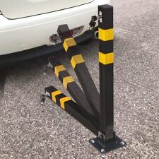 Home Driveways Square Folding Fold Down Security Parking Post With Lock & Bolts