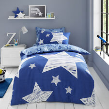 KIDS BEDDING SET Reversible Single Bed Duvet Quilt Cover Pillowcase Boys Girls