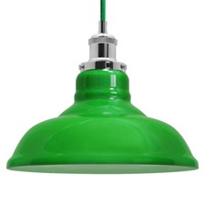 Industrial Green Glass Ceiling Pendant Shade Hanging Retro Light H3046