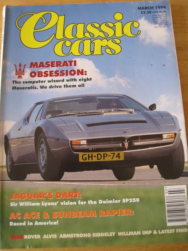 Classic cars mar 1994 - cars, maserati