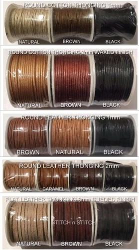 Leather cotton cord thonging - cord,