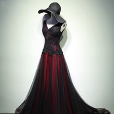 Black And Red Wedding Dresses