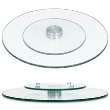 Rotating Serving Tray Tempered Glass Lazy Susan Turntable Cake Decorating Plate
