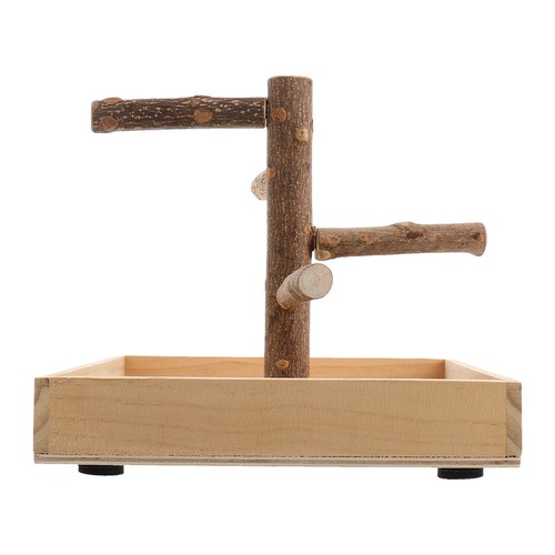 Wooden bird perch stand - perch,