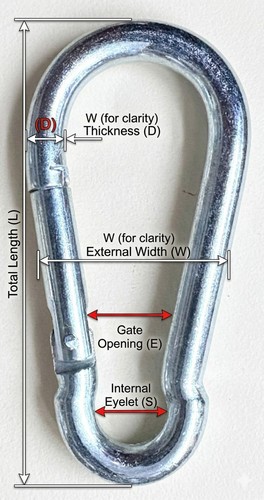 Carabiner clip snap hook - carabiner,