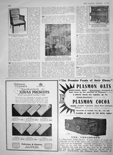 Old Antique Print 1910 Mahogany Bergere Chair Kastner Autopiano Waring'S 20th