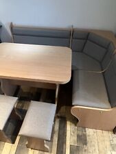 KITCHEN DINING CORNER SEATING BENCH TABLE 2 STOOLS WITH STORAGE