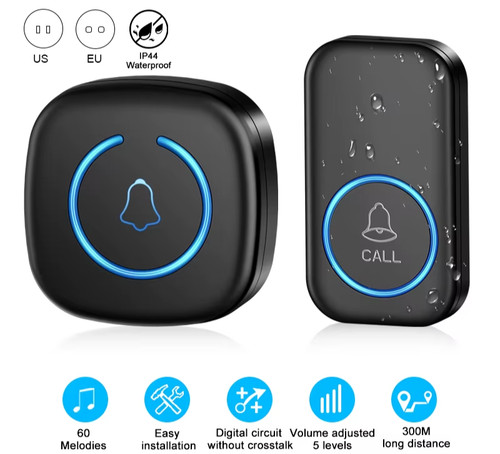 Wireless doorbell 300m range - 300m,