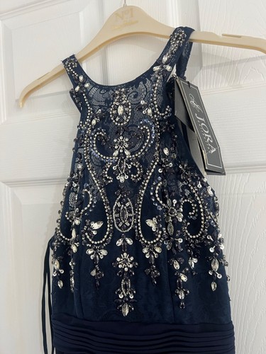Jora navy and silver long - jora,,