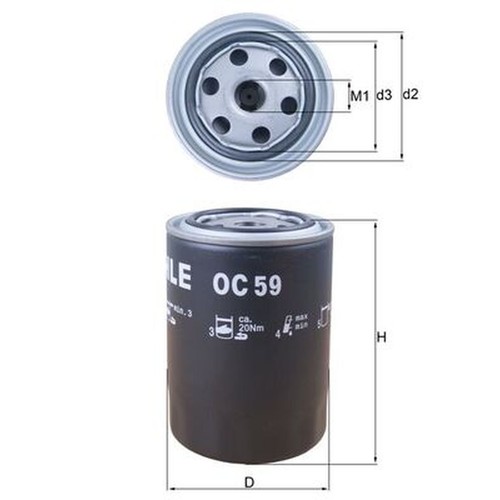 Oil filter oc59 - oil,