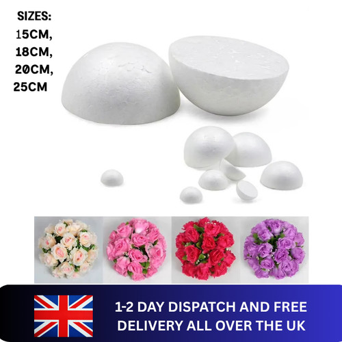 Polystyrene foam half ball - polystyrene,