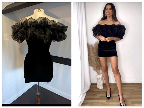 Zara black velvet mini - zara,