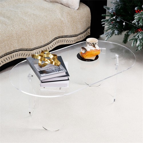 Acrylic coffee table clear - coffee,
