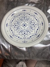 John Tams Ltd BANQUET Blue and White Floral Design Plate 10 Inch