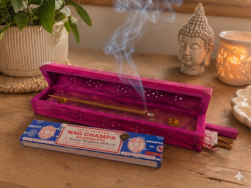 Wooden incense burner - incense,