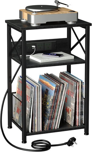Amhancible record player stand - player,