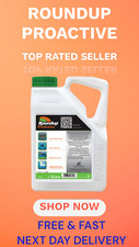 5L ROUNDUP PROACTIVE 360 STRONG GLYPHOSATE WEEDKILLER - SAFE TO USE BY WATER