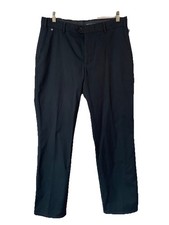 BRUHL Trousers Mens Navy Blue Montana Straight Leg Casual Classic 34R