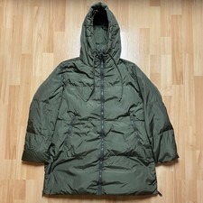 Zara Duck Down Puffer Jacket Coat Size Small Women’s Green Hooded